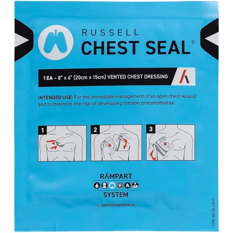 Оклюзійна пов’язка Russell Chest Seal з 4 клапанами PerSys Medical
